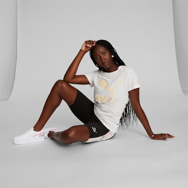 ICONIC T7 7" Women's Short Tights, PUMA Black-Artisan AOP, extralarge